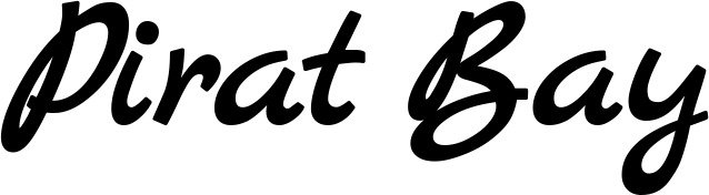 Vorschau des Bootsnamens "Pirat Bay" als Schriftzug für "Bootsbeschriftung Klassisch 77"