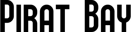 Vorschau des Bootsnamens "Pirat Bay" als Schriftzug für "Bootsbeschriftung Neu 43"
