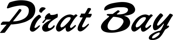 Vorschau des Bootsnamens "Pirat Bay" als Schriftzug für "Bootsbeschriftung Klassisch 12"
