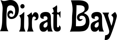 Vorschau des Bootsnamens "Pirat Bay" als Schriftzug für "Bootsbeschriftung Neu 44"