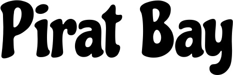 Vorschau des Bootsnamens "Pirat Bay" als Schriftzug für "Bootsbeschriftung Neu 41"