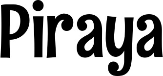 Vorschau des Bootsnamens "Piraya" als Schriftzug für "Bootsbeschriftung Neu 68"