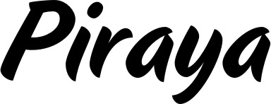 Vorschau des Bootsnamens "Piraya" als Schriftzug für "Bootsbeschriftung Klassisch 19"