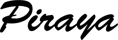 Vorschau des Bootsnamens "Piraya" als Schriftzug für "Bootsbeschriftung Klassisch 03"