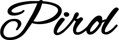 Vorschau des Bootsnamens "Pirol" als Schriftzug für "Style Klassisch 35"