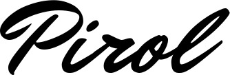Vorschau des Bootsnamens "Pirol" als Schriftzug für "Bootsbeschriftung Klassisch 82"