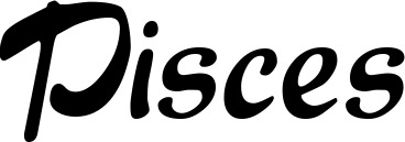 Vorschau des Bootsnamens "Pisces" als Schriftzug für "Bootsbeschriftung Klassisch 15"