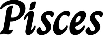 Vorschau des Bootsnamens "Pisces" als Schriftzug für "Bootsbeschriftung Klassisch 51"