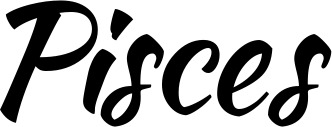 Vorschau des Bootsnamens "Pisces" als Schriftzug für "Bootsbeschriftung Klassisch 73"