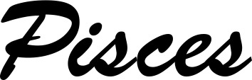 Vorschau des Bootsnamens "Pisces" als Schriftzug für "Bootsbeschriftung Klassisch 03"