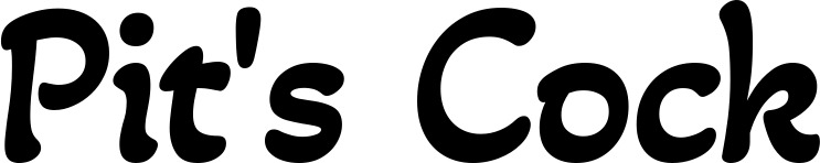 Vorschau des Bootsnamens "Pit's Cock" als Schriftzug für "Bootsbeschriftung Klassisch 103"