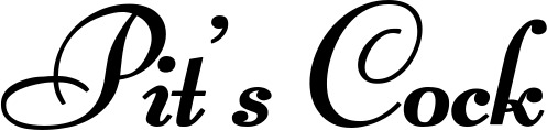 Vorschau des Bootsnamens "Pit's Cock" als Schriftzug für "Bootsbeschriftung Klassisch 76-A"