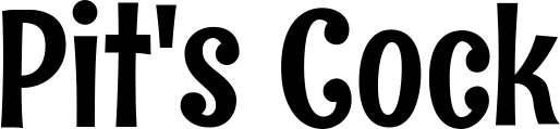Vorschau des Bootsnamens "Pit's Cock" als Schriftzug für "Bootsbeschriftung Neu 68"