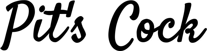 Vorschau des Bootsnamens "Pit's Cock" als Schriftzug für "Style Klassisch 96"