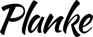 Vorschau des Bootsnamens "Planke" als Schriftzug für "Style Klassisch 73"