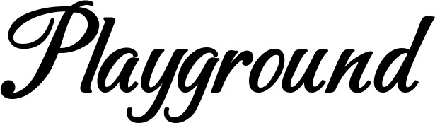 Vorschau des Bootsnamens "Playground" als Schriftzug für "Bootsbeschriftung Klassisch 50"