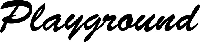 Vorschau des Bootsnamens "Playground" als Schriftzug für "Bootsbeschriftung Klassisch 03"