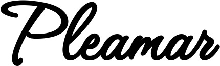 Vorschau des Bootsnamens "Pleamar" als Schriftzug für "Bootsbeschriftung Klassisch 111"