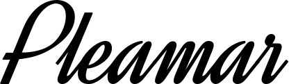 Vorschau des Bootsnamens "Pleamar" als Schriftzug für "Bootsbeschriftung Klassisch 44"
