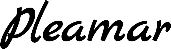Vorschau des Bootsnamens "Pleamar" als Schriftzug für "Bootsbeschriftung Klassisch 77"