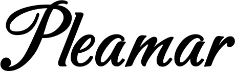 Vorschau des Bootsnamens "Pleamar" als Schriftzug für "Bootsbeschriftung Klassisch 50"