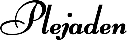 Vorschau des Bootsnamens "Plejaden" als Schriftzug für "Bootsbeschriftung Klassisch 76-A"