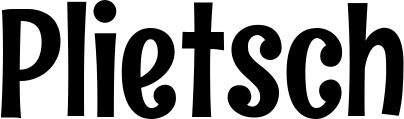 Vorschau des Bootsnamens "Plietsch" als Schriftzug für "Bootsbeschriftung Neu 68"