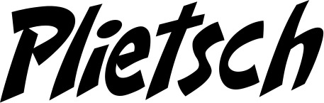 Vorschau des Bootsnamens "Plietsch" als Schriftzug für "Style Klassisch 31"