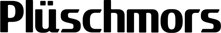 Vorschau des Bootsnamens "Plüschmors" als Schriftzug für "Bootsbeschriftung Fett 22"