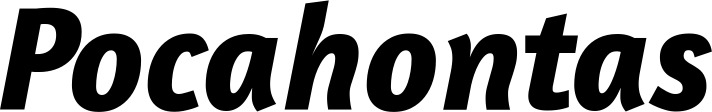 Vorschau des Bootsnamens "Pocahontas" als Schriftzug für "Bootsbeschriftung Kursiv 01"
