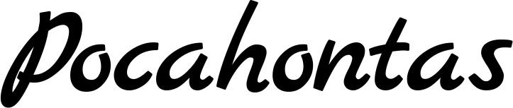 Vorschau des Bootsnamens "Pocahontas" als Schriftzug für "Bootsbeschriftung Klassisch 77"