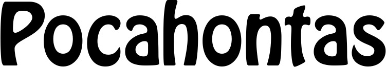 Vorschau des Bootsnamens "Pocahontas" als Schriftzug für "Bootsbeschriftung Fett 01"