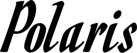 Vorschau des Bootsnamens "Polaris" als Schriftzug für "Bootsbeschriftung Klassisch 93"