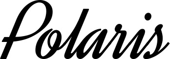 Vorschau des Bootsnamens "Polaris" als Schriftzug für "Bootsbeschriftung Klassisch 44"