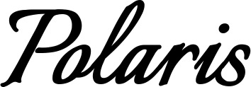 Vorschau des Bootsnamens "Polaris" als Schriftzug für "Bootsbeschriftung Klassisch 58"