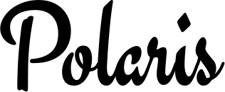 Vorschau des Bootsnamens "Polaris" als Schriftzug für "Style Klassisch 63"