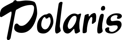 Vorschau des Bootsnamens "Polaris" als Schriftzug für "Bootsbeschriftung Klassisch 15"