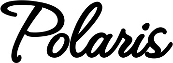 Vorschau des Bootsnamens "Polaris" als Schriftzug für "Bootsbeschriftung Klassisch 111"