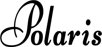 Vorschau des Bootsnamens "Polaris" als Schriftzug für "Bootsbeschriftung Klassisch 76"