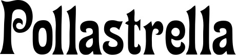 Vorschau des Bootsnamens "Pollastrella" als Schriftzug für "Bootsbeschriftung Neu 44"