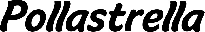 Vorschau des Bootsnamens "Pollastrella" als Schriftzug für "Bootsbeschriftung Klassisch 14"