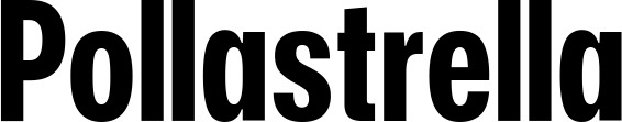 Vorschau des Bootsnamens "Pollastrella" als Schriftzug für "Bootsbeschriftung Fett 25"