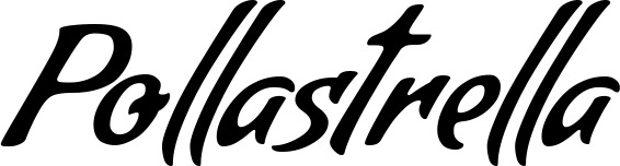 Vorschau des Bootsnamens "Pollastrella" als Schriftzug für "Bootsbeschriftung Klassisch 57"