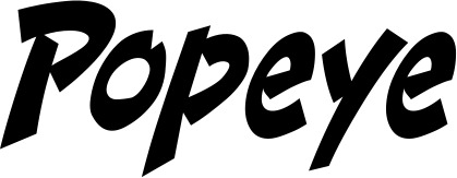Bootsname 'Popeye' angezeigt als 'Bootsbeschriftung Klassisch 31'