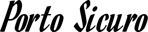 Vorschau des Bootsnamens "Porto Sicuro" als Schriftzug für "Bootsbeschriftung Klassisch 93"