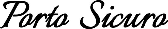 Vorschau des Bootsnamens "Porto Sicuro" als Schriftzug für "Bootsbeschriftung Klassisch 58"