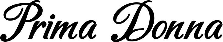 Vorschau des Bootsnamens "Prima Donna" als Schriftzug für "Bootsbeschriftung Klassisch 50"