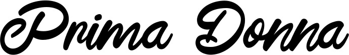 Vorschau des Bootsnamens "Prima Donna" als Schriftzug für "Bootsbeschriftung Klassisch 102"