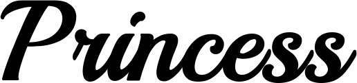 Vorschau des Bootsnamens "Princess" als Schriftzug für "Bootsbeschriftung Klassisch 86"