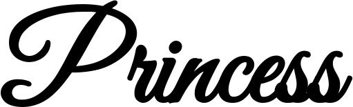 Vorschau des Bootsnamens "Princess" als Schriftzug für "Bootsbeschriftung Klassisch 68"